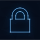 Free padlock neon cybersecurity vector